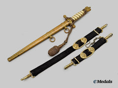 Germany, Kriegsmarine. An Officer’s Dress Dagger, Second Pattern with Hanger, Owner-Attributed by Carl Eickhorn