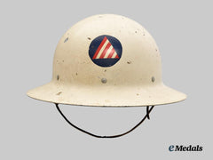 United States. A Home Front Civil Defence Air Raid Warden Helmet