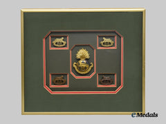 Canada, Dominion. A Framed Set of 88th Regiment, Victoria Fusiliers Badges, c.1900