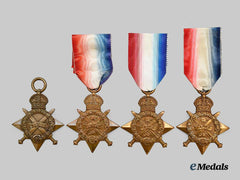 United Kingdom. A Lot of Four First War 1914 'Mons' Campaign Stars