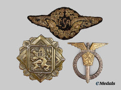 Czechoslovakia. Republic. A Lot of Three Cap Badges