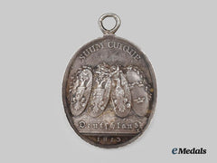 Prussia, Kingdon. An 1813 German Campaign Commemorative Pendant in Silver, by Daniel Friedrich Loos