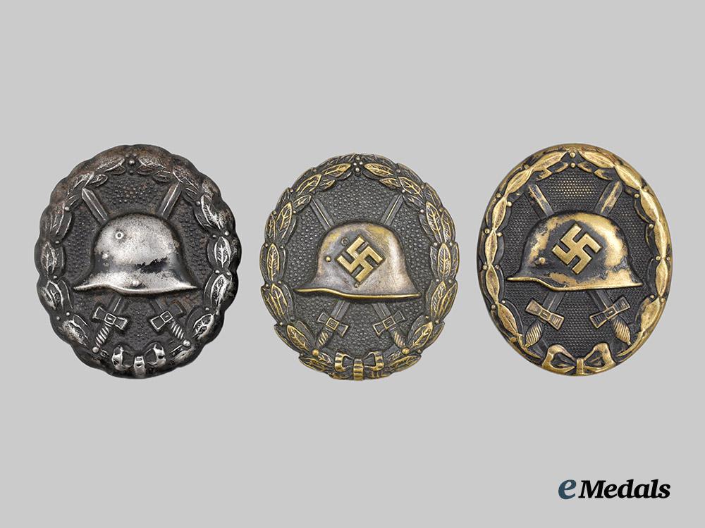 germany,_imperial;_germany,_wehrmacht._a_mixed_lot_of_wound_badges,_black_grade___m_n_c8157