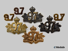 Canada, Dominion. A Group of 97th Algonquin Rifles Badges, c.1900