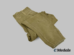 Germany, Heer. A Pair of Tropical Wehrmacht Heer Field Service Trousers for Enlisted Men