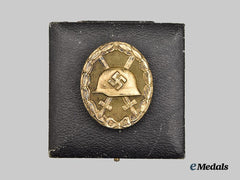 Germany, Wehrmacht. A Gold Grade Wound Badge, with Case, by Steinhauer & Lück