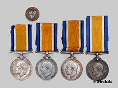 Canada, Commonwealth. A Lot of Four Named British War Medals