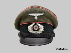 Germany, Heer. An Armoured Enlisted/NCO Ranks Visor Cap, Unit-Attributed Example