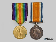 Canada, Commonwealth. A First War Medal Pair to Private Frechette, Royal 22nd "Van Doos" Regiment