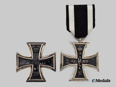 Germany, Imperial. A Pair of 1914 Iron Crosses, II and I Class