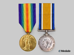 Canada, Commonwealth. A First War Medal Pair to Private Ginchereau, Royal 22nd "Van Doos" Regiment