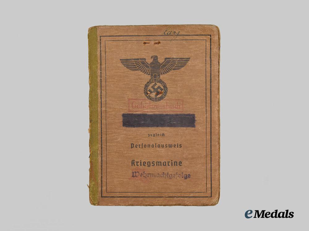 germany,_kriegsmarine._a_gebührnisbuch_and_documents_to_leo_lang,_youth_conscript_serving_in_naval_region_norway___m_n_c9063