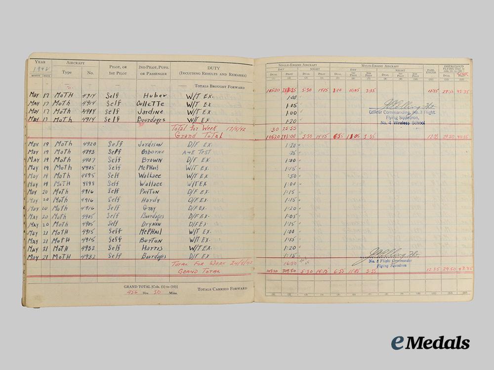 canada,_commonwealth._an_air_crew_europe&_logbook_group_to_flying_officer_hayes,_r_c_a_f,_lost_over_dusseldorf___m_n_c9097