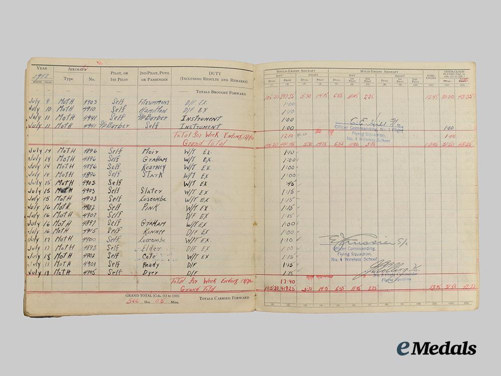 canada,_commonwealth._an_air_crew_europe&_logbook_group_to_flying_officer_hayes,_r_c_a_f,_lost_over_dusseldorf___m_n_c9101