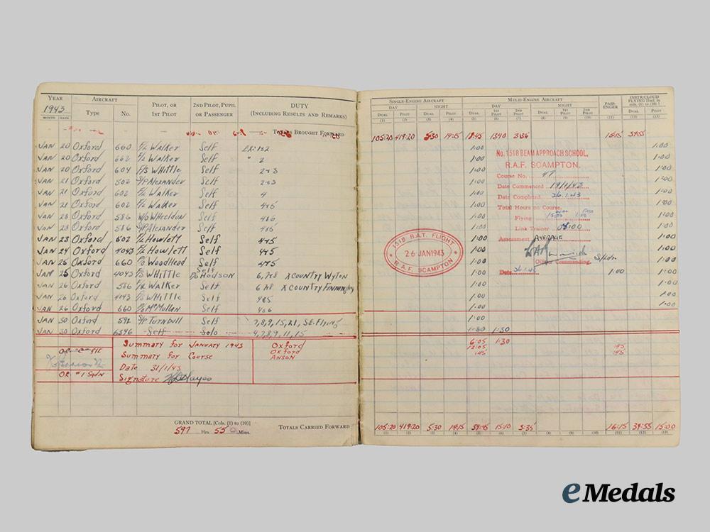 canada,_commonwealth._an_air_crew_europe&_logbook_group_to_flying_officer_hayes,_r_c_a_f,_lost_over_dusseldorf___m_n_c9102