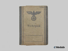 Germany, Wehrmacht. A Wehrpaß to Karl Schroth, Youth Conscript and Flakhelfer
