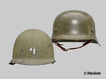 international._a_lot_of_german_and_an_american_steel_helmets___m_n_c9396