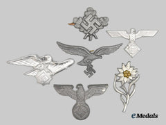 Germany, Third Reich. A Mixed Lot of Headgear Insignia