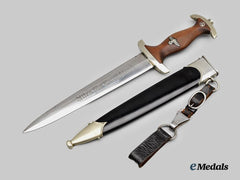 Germany, SA. A Model 1933 Service Dagger, SA-Gruppe Niederrhein with NSKK Scabbard, by E. & F. Hörster