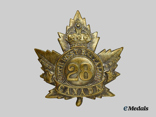 canada,_c_e_f._a28th_infantry_battalion"_north_west_regiment"_cap_badge,_type_i_i(_overseas_variety)___m_n_c9898