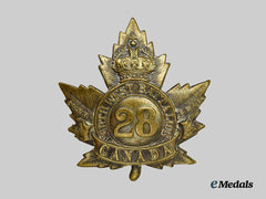 Canada, CEF. A 28th Infantry Battalion "North West Regiment" Cap Badge, Type II (Overseas Variety)