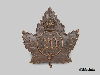 canada,_c_e_f._a20th_infantry_battalion"1st_central_ontario_regiment"_cap_badge,_type_i___m_n_c9926