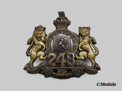 Canada, CEF. A Rare 248th Infantry Battalion Officer's Cap Badge