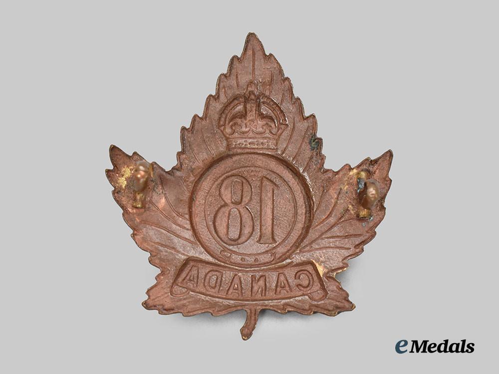 canada,_c_e_f._a18th_infantry_battalion"_western_ontario_regiment"_cap_badge,_type_i_i___m_n_c9934