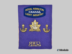 Canada, Commonwealth. A Second War Royal Hamilton Light Infantry Insignia Set