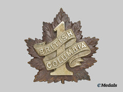 Canada, CEF. A 7th Infantry Battalion "1st British Columbia Regiment" Cap Badge,  by Hicks & Sons