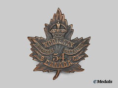 Canada, CEF. A 54th Infantry Battalion "Kootenay Battalion" Cap Badge