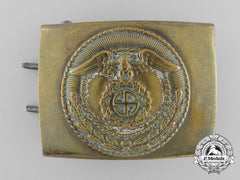 An Sa (Sturmabteilungen) Enlisted Man's Belt Buckle With   Sunwheel Swastika