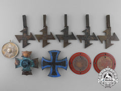 Ten German Medal & Order Parts Recovered From The Zimmermann Factory