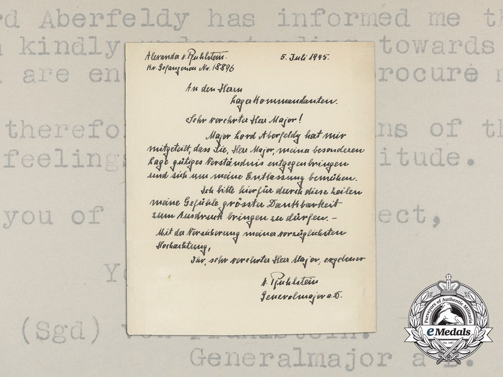 a_letter_by_generalmajor_alexander_von_pfuhlstein_written_while_at_trent_park_a_5429