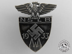 A Rare Nslb 1933 (The National Socialist Teachers League) Badge In Silver