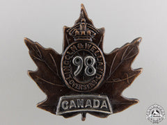 A 98Th Canadian Infantry Battalion Officer's Collar Badge