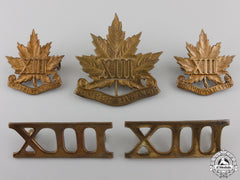 A Canadian 13Th "Royal Regiment" Militia Insignia Set