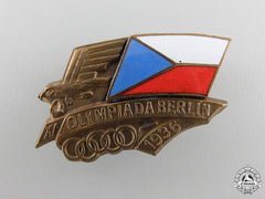 A Czechoslovakian 1936 Berlin Xi Summer Olympics Participants Pin