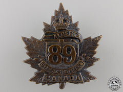 A First War 89Th Battalion Cap Badge