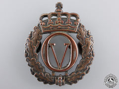 A Norwegian King Olav V Army Cap Badge