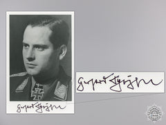 A Post War Signed Photograph Of Knight's Cross Recipient; Schöpfel