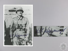 A Post War Signed Photograph Of Knight's Cross Recipient; Niggemeyer