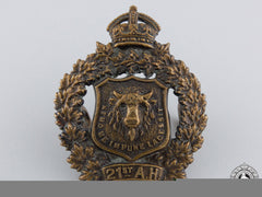 A Pre First War 21St Alberta Hussars Collar Badge