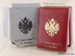 A Russian Order Of St. Stanislaus Case With Outer Cartonage