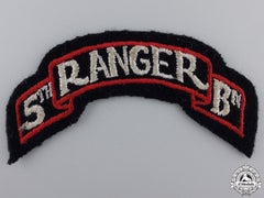 A Second War 5Th Ranger Battalion Shoulder Flash; D-Day