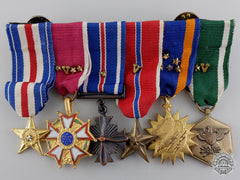 A Second War American Aviator's Miniature Medal Bar