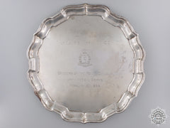 A Sterling Silver Rcamc Presentation Plate To Lieutenant Colonel Murray