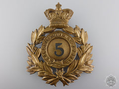 A Victorian 5Th Regiment Of Foot Helmet Plate