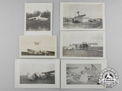 Six First War Downed Aircraft Photographs