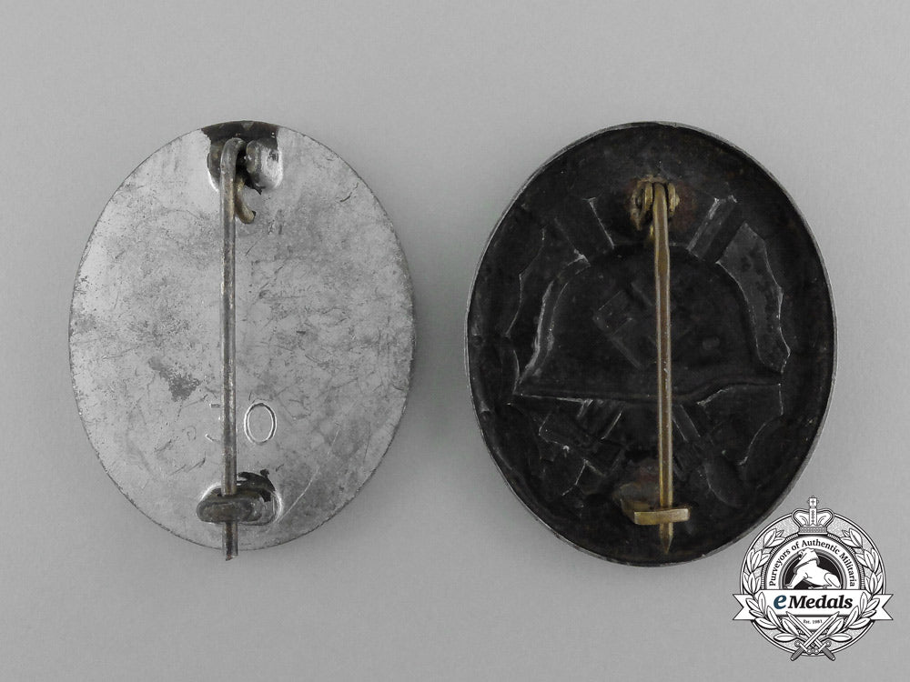 a_grouping_of_two_second_war_german_de-_nazified_silver_grade_wound_badges_aa_1433